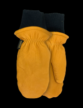 Watson Gloves 9346KW-S - THE DUKE FULL COW KNIT WRIST SHERPA LINED MITT - S