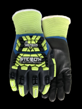 Watson Gloves 9398TPR-S - STEALTH TRIPLE THREAT A5 WASTENOT FULL DIPPED NITRILE LINED TPR COATED - S