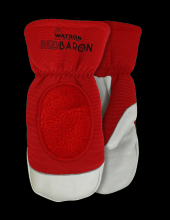 Watson Gloves 94005-M - RED BARON FULLGRAIN COW SHERPA LINED MITT COMBO - M