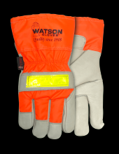 Watson Gloves 94006HHV-X - WINTER FLASHBACK FULL COW HIVIS NYLON EC100 LINED COMBO - X