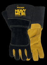 Watson Gloves 9533W-S - BLACK VELVET SPLIT ELK BACK FULL REVERSE PALM WELDING WOOL LINED - S