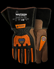 Watson Gloves 95785G-X - SHOCK TROOPER A7 D30 BACK ANTIVIBE PALM LINED GAUNTLET GOATSKIN - X