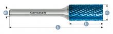 Karnasch 115001.052 - Tungsten carbide burr - BLUE-TEC