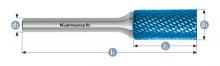 Karnasch 115002.050 - Tungsten carbide burr - BLUE-TEC