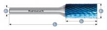 Karnasch 115007.080 - Tungsten carbide burr - BLUE-TEC