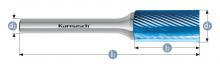 Karnasch 115013.060 - Tungsten carbide burr - BLUE-TEC