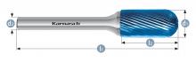 Karnasch 115023.075 - Tungsten carbide burr - BLUE-TEC