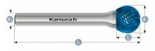 Karnasch 115032.065 - Tungsten carbide burr - BLUE-TEC