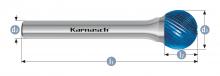 Karnasch 115033.035 - Tungsten carbide burr - BLUE-TEC