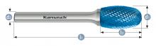 Karnasch 115042.015 - Tungsten carbide burr - BLUE-TEC