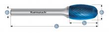 Karnasch 115043.025 - Tungsten carbide burr - BLUE-TEC