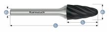 Karnasch 115055.015 - Tungsten carbide burr - BLACK-TEC