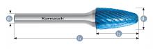 Karnasch 115057.025 - Tungsten carbide burr - BLUE-TEC