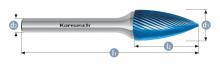 Karnasch 115063.020 - Tungsten carbide burr - BLUE-TEC