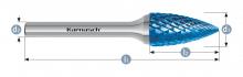 Karnasch 115064.035 - Tungsten carbide burr - BLUE-TEC