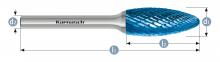 Karnasch 115071.040 - Tungsten carbide burr - BLUE-TEC