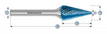 Karnasch 115091.030 - Tungsten carbide burr - BLUE-TEC