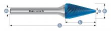 Karnasch 115093.045 - Tungsten carbide burr - BLUE-TEC