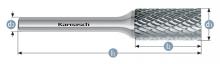 Karnasch 113001.031 - Tungsten carbide burr - Uncoated