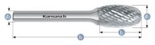 Karnasch 113041.036 - Tungsten carbide burr - Uncoated