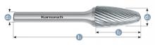 Karnasch 113050.025 - Tungsten carbide burr - Uncoated