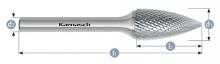 Karnasch 113062.015 - Tungsten carbide burr - Uncoated