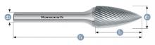 Karnasch 113063.060 - Tungsten carbide burr - Uncoated