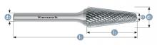 Karnasch 113081.047 - Tungsten carbide burr - Uncoated