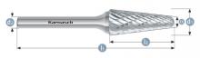 Karnasch 113084.045 - Tungsten carbide burr - Uncoated