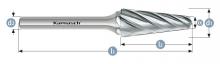 Karnasch 113085.020 - Tungsten carbide burr - Uncoated