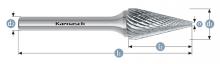 Karnasch 113091.048 - Tungsten carbide burr - Uncoated