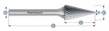 Karnasch 113097.047 - Tungsten carbide burr - Uncoated