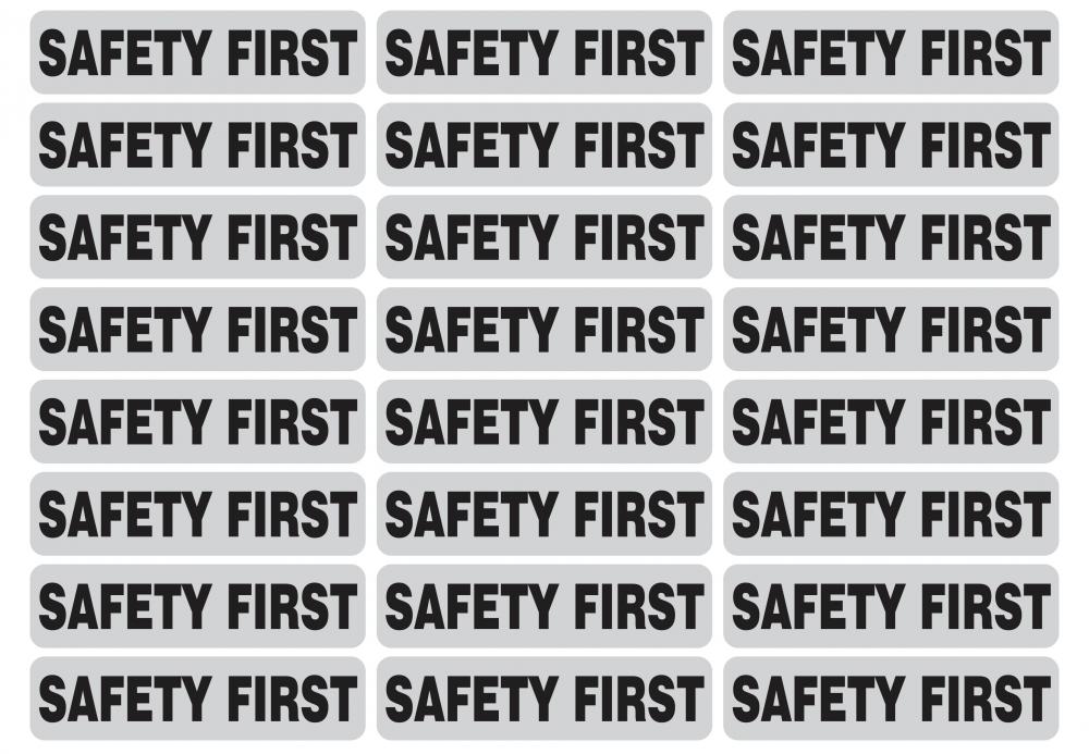 &#34;SAFETY FIRST&#34; Reflective strip<span class=' ItemWarning' style='display:block;'>Item is usually in stock, but we&#39;ll be in touch if there&#39;s a problem<br /></span>