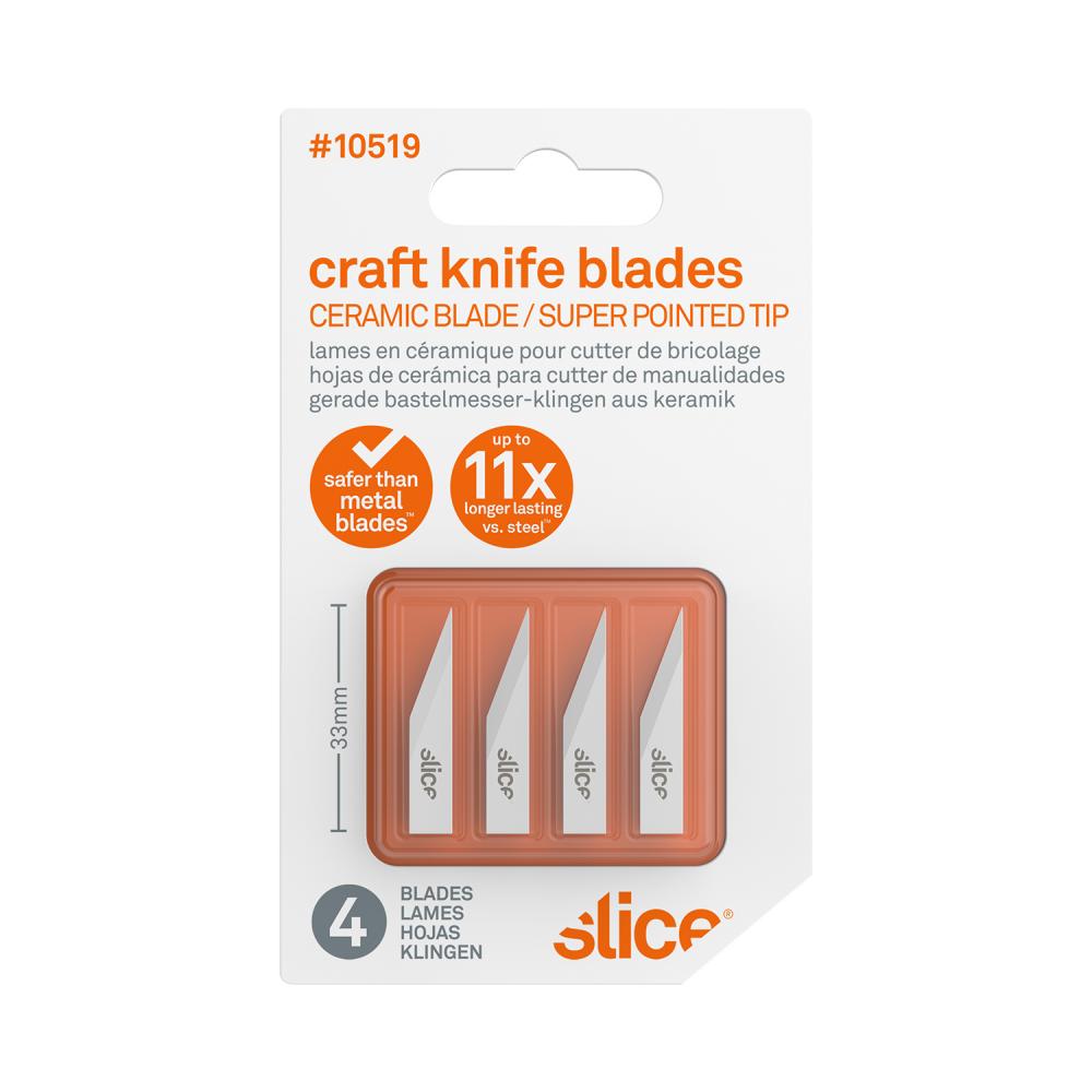 Slice Straight Edge Pointed Tip Ceramic Blade  (4 blades/pack)<span class=' ItemWarning' style='display:block;'>Item is usually in stock, but we&#39;ll be in touch if there&#39;s a problem<br /></span>