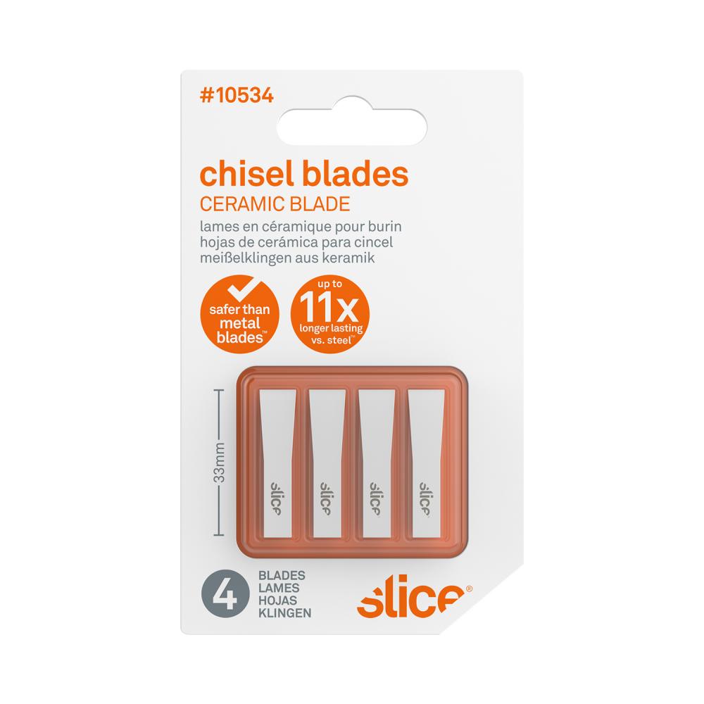 Slice Chisel Ceramic Blade (4 blades/pack)<span class=' ItemWarning' style='display:block;'>Item is usually in stock, but we&#39;ll be in touch if there&#39;s a problem<br /></span>