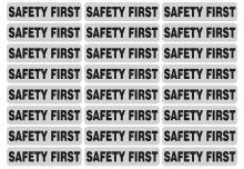 Dentec 13HL-SAFETY FIRST - "SAFETY FIRST" Reflective strip