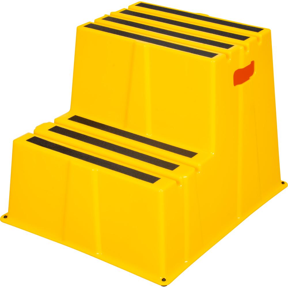 INDUSTRIAL STEP STOOL,2STEP,HDPE, 560 LBS. CAP<span class=' ItemWarning' style='display:block;'>Item is usually in stock, but we&#39;ll be in touch if there&#39;s a problem<br /></span>