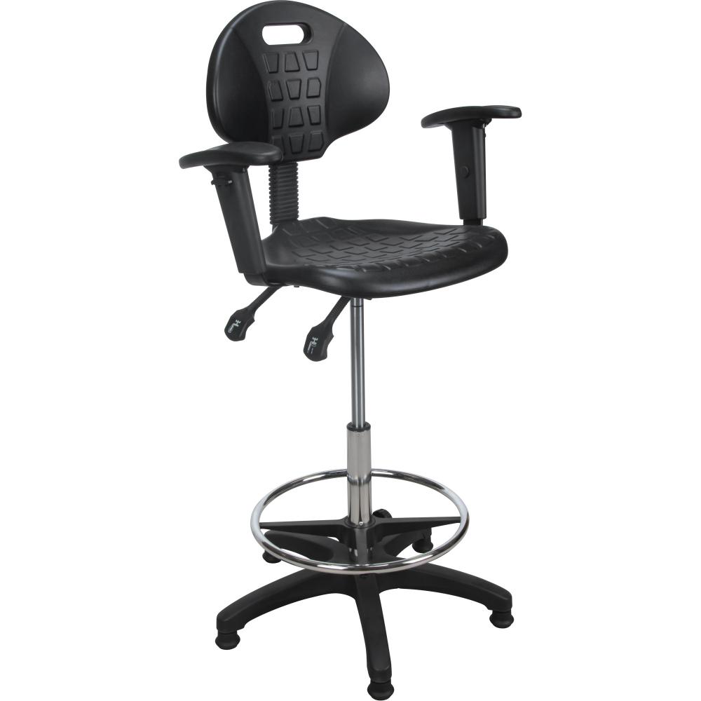 ERGO STOOL, BLK, W/ARMS,ADJ 23&#34;-32&#34;,CAP 250 LBS<span class=' ItemWarning' style='display:block;'>Item is usually in stock, but we&#39;ll be in touch if there&#39;s a problem<br /></span>