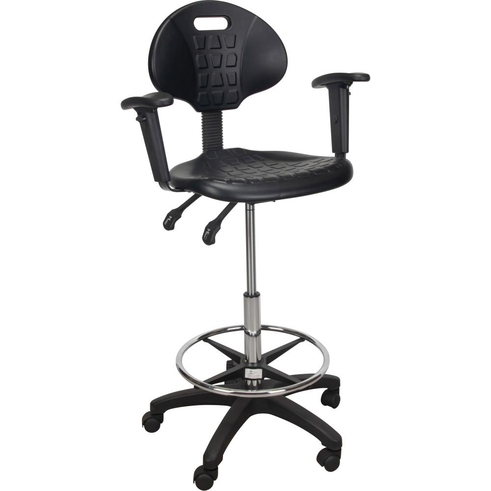 ERGO STOOL, W/CASTER/ARMS, ADJ 23&#34;-33&#34;, 250 LBS<span class=' ItemWarning' style='display:block;'>Item is usually in stock, but we&#39;ll be in touch if there&#39;s a problem<br /></span>