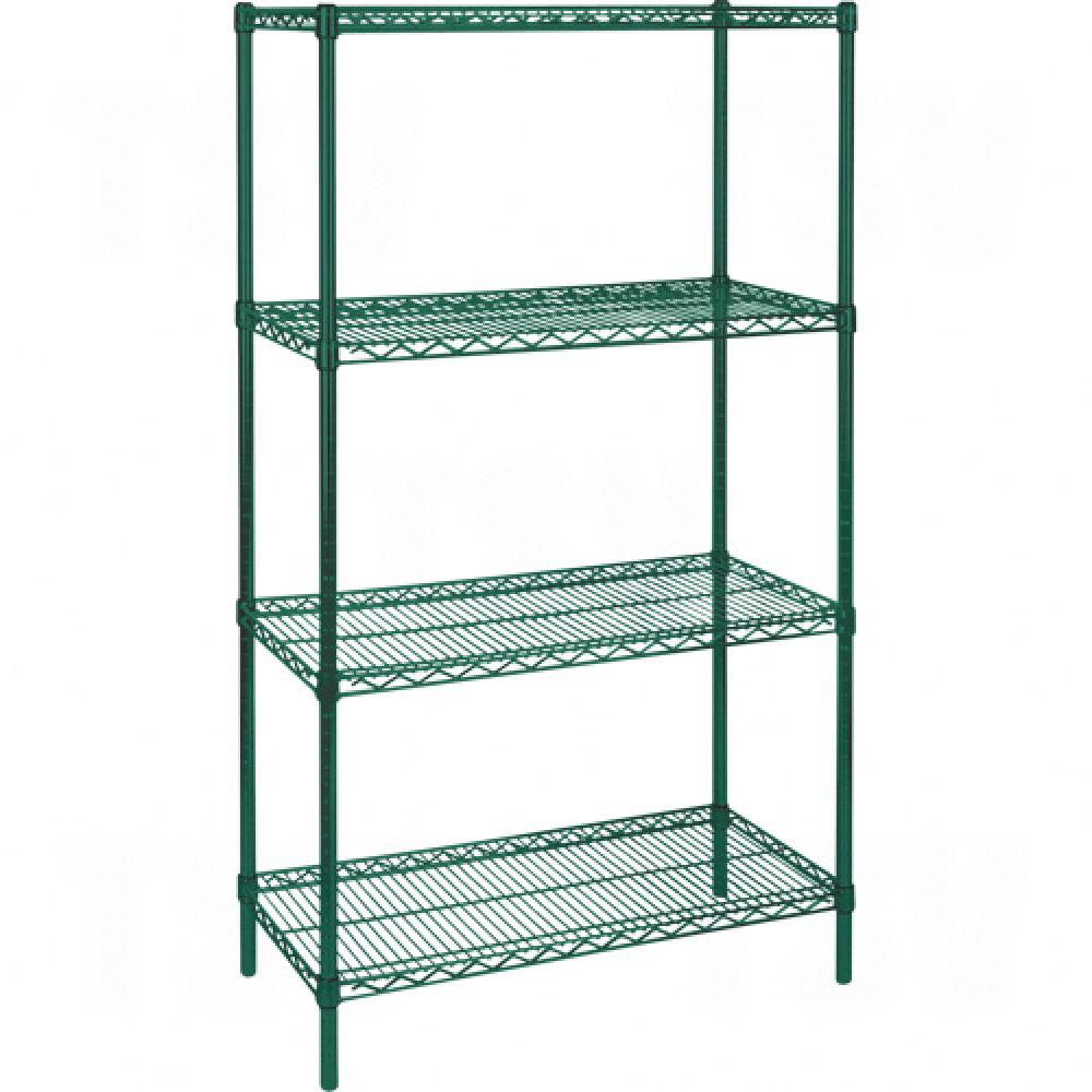 Heavy-Duty Green Epoxy Finish Wire Shelving<span class=' ItemWarning' style='display:block;'>Item is usually in stock, but we&#39;ll be in touch if there&#39;s a problem<br /></span>