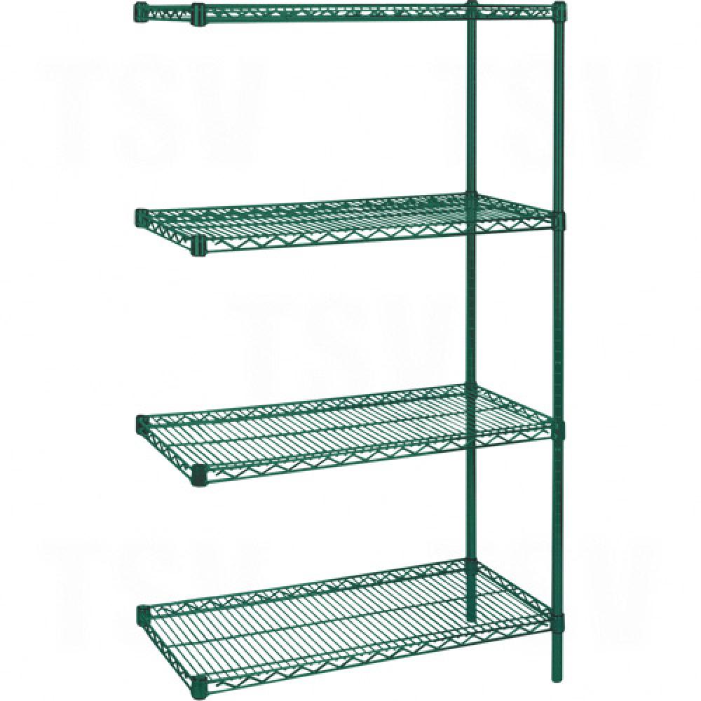 Heavy-Duty Green Epoxy Finish Wire Shelving<span class=' ItemWarning' style='display:block;'>Item is usually in stock, but we&#39;ll be in touch if there&#39;s a problem<br /></span>