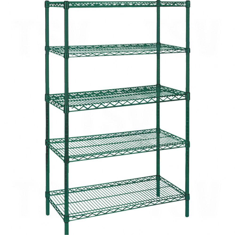 Heavy-Duty Green Epoxy Finish Wire Shelving<span class=' ItemWarning' style='display:block;'>Item is usually in stock, but we&#39;ll be in touch if there&#39;s a problem<br /></span>