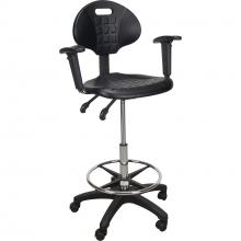 Kleton OR334 - ERGO STOOL, W/CASTER/ARMS, ADJ 23"-33", 250 LBS