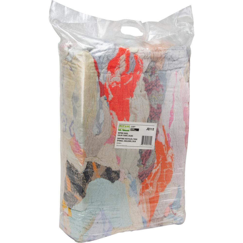 WIPING RAGS, COLOR TERRY, 25LBS<span class=' ItemWarning' style='display:block;'>Item is usually in stock, but we&#39;ll be in touch if there&#39;s a problem<br /></span>