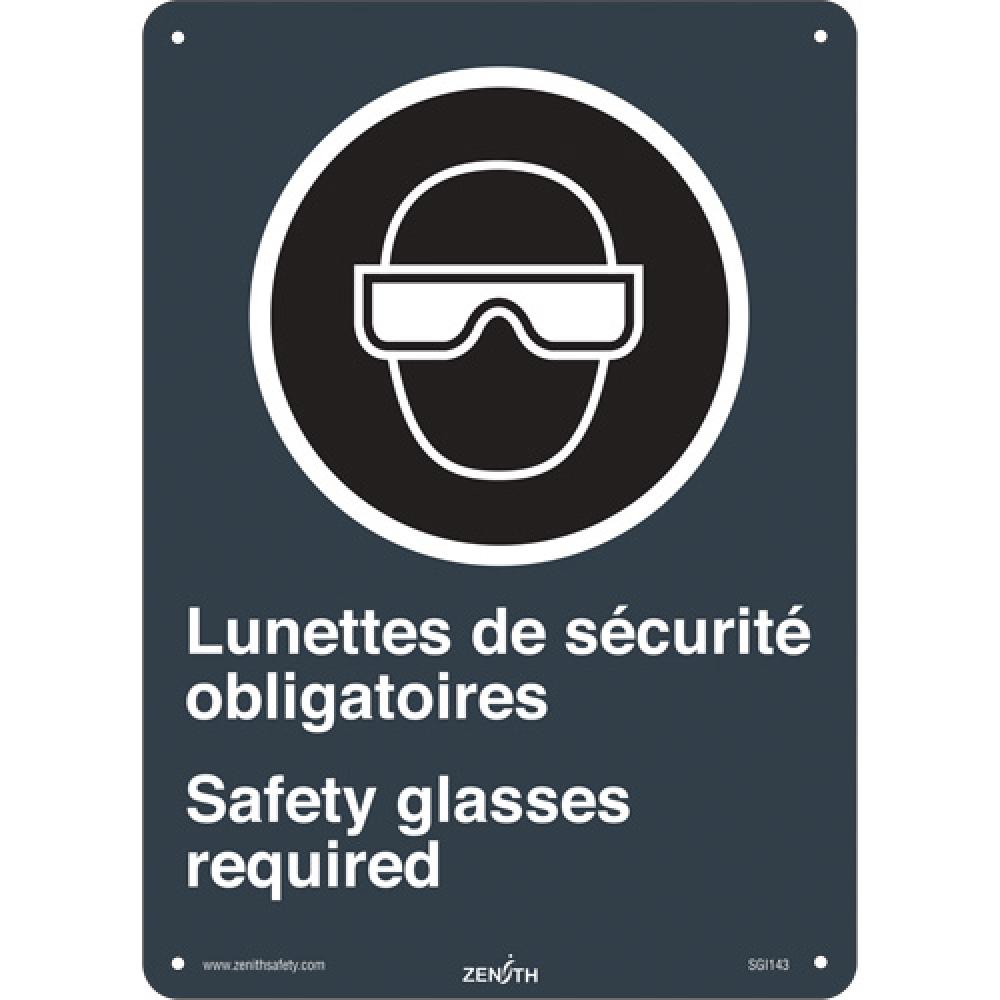 &#34;Lunettes de Sécurité / Safety Glasses&#34; CSA Safety Sign<span class=' ItemWarning' style='display:block;'>Item is usually in stock, but we&#39;ll be in touch if there&#39;s a problem<br /></span>