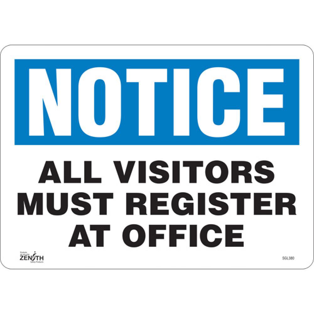 &#34;All Visitors Must Register&#34; Sign<span class=' ItemWarning' style='display:block;'>Item is usually in stock, but we&#39;ll be in touch if there&#39;s a problem<br /></span>