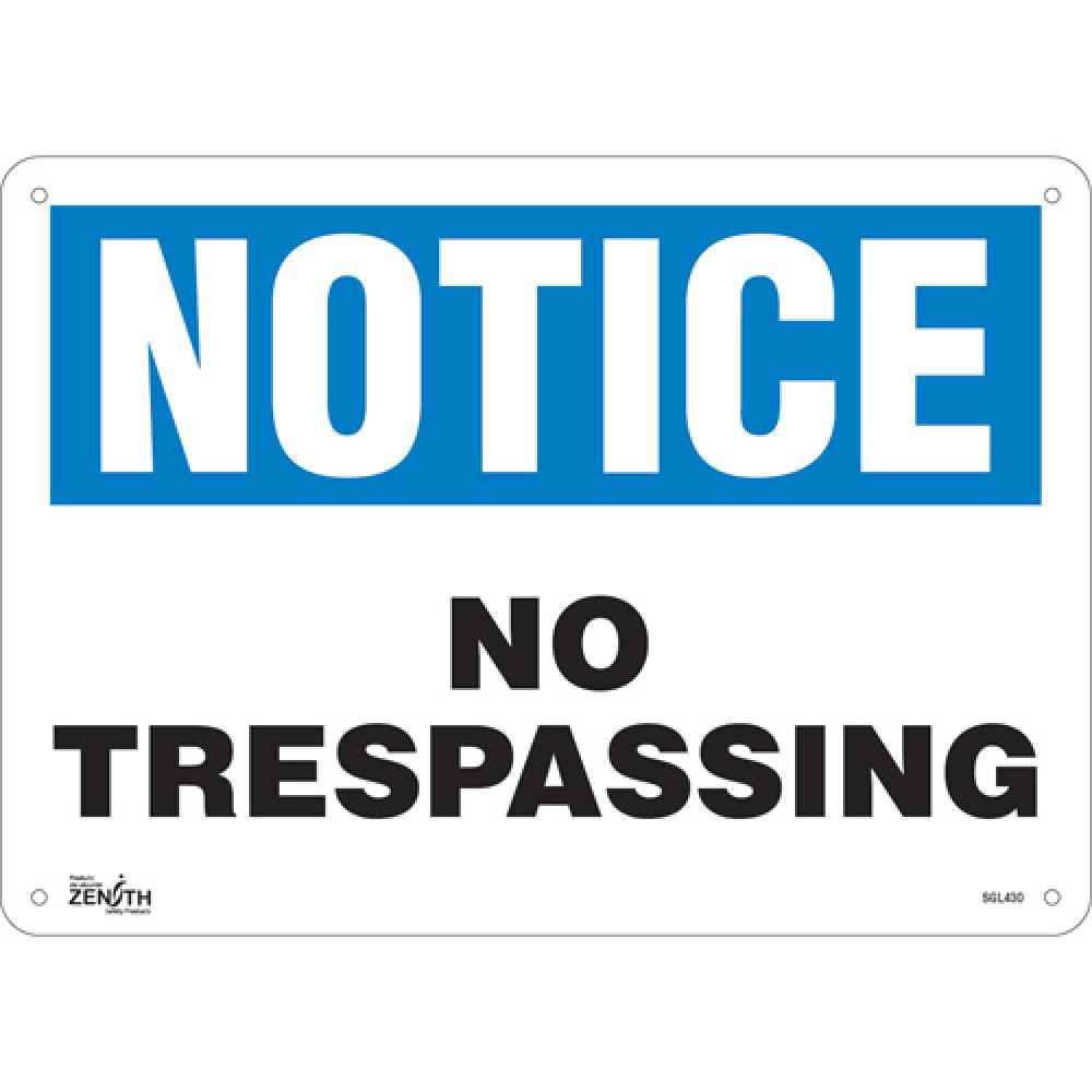 &#34;No Trespassing&#34; Sign<span class=' ItemWarning' style='display:block;'>Item is usually in stock, but we&#39;ll be in touch if there&#39;s a problem<br /></span>