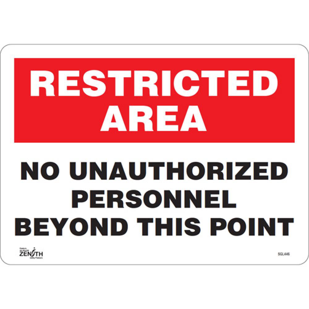 &#34;No Unauthorized Personnel&#34; Sign<span class=' ItemWarning' style='display:block;'>Item is usually in stock, but we&#39;ll be in touch if there&#39;s a problem<br /></span>