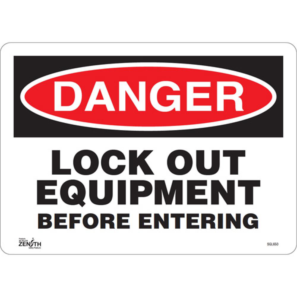 &#34;Lock Out Equipment Before Entering&#34; Sign<span class=' ItemWarning' style='display:block;'>Item is usually in stock, but we&#39;ll be in touch if there&#39;s a problem<br /></span>