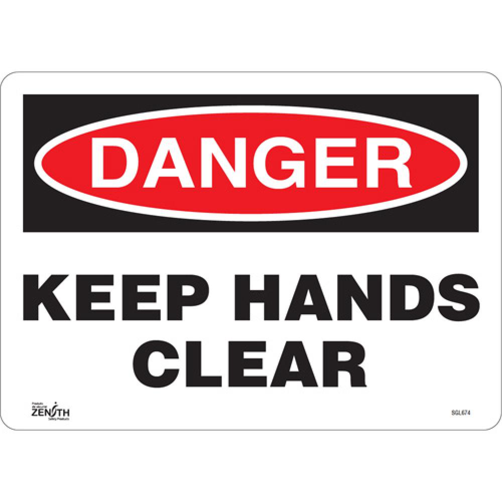 &#34;Keep Hands Clear&#34; Sign<span class=' ItemWarning' style='display:block;'>Item is usually in stock, but we&#39;ll be in touch if there&#39;s a problem<br /></span>